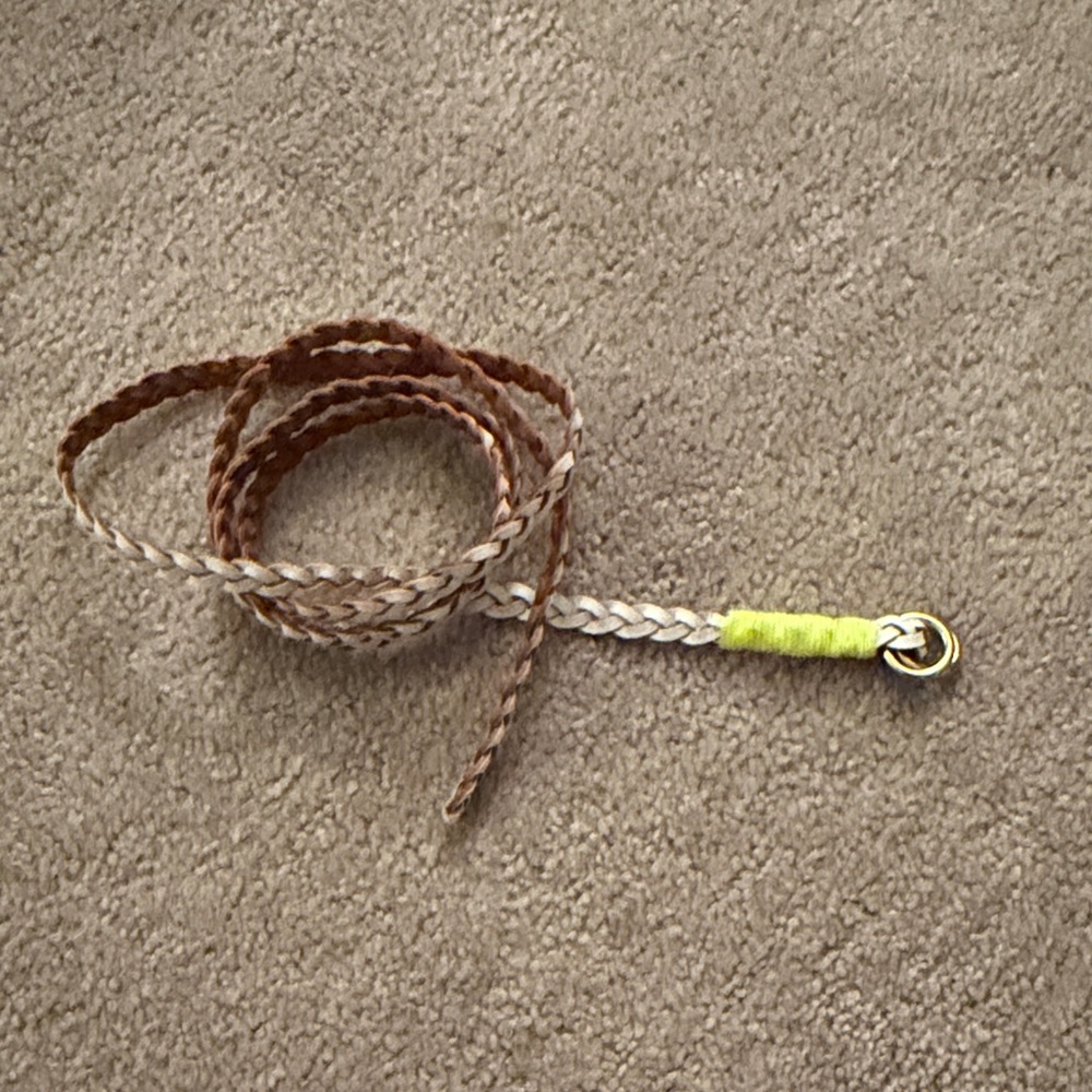 JCREW Braided skinny Leather BELT